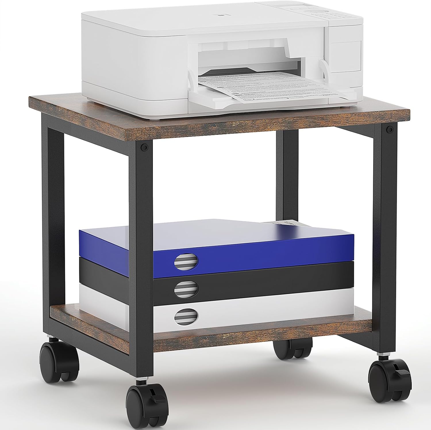 Rolling 2-Tier Printer Stand - Efficient Storage Solution!