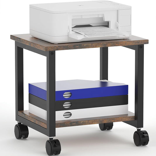 Rolling 2-Tier Printer Stand - Efficient Storage Solution!