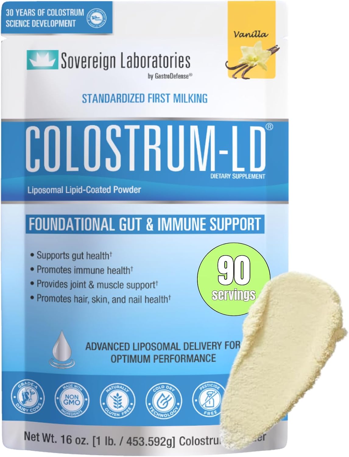 Vsano Colostrum-LD Powder for Immune and Gut Health Support