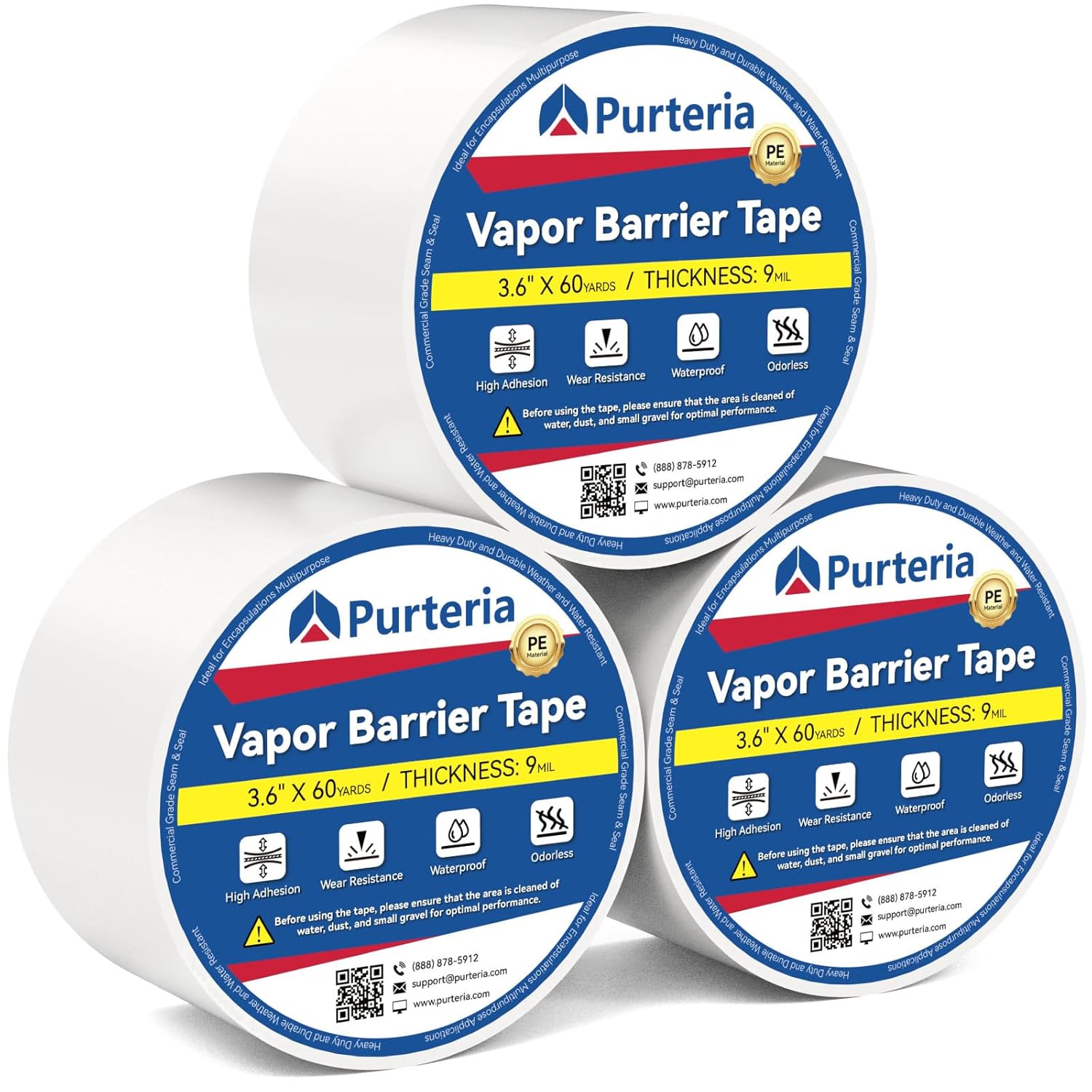 Vapor Barrier Tape with Release Liner for Moisture Sealing