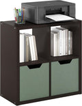 Cubicle Open Back Decorative Cube Storage Organizer - 4-Cube Black