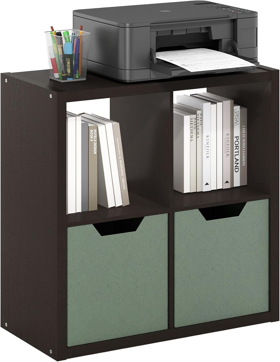 Furinno Cubicle Open Back Decorative Cube Storage Organizer