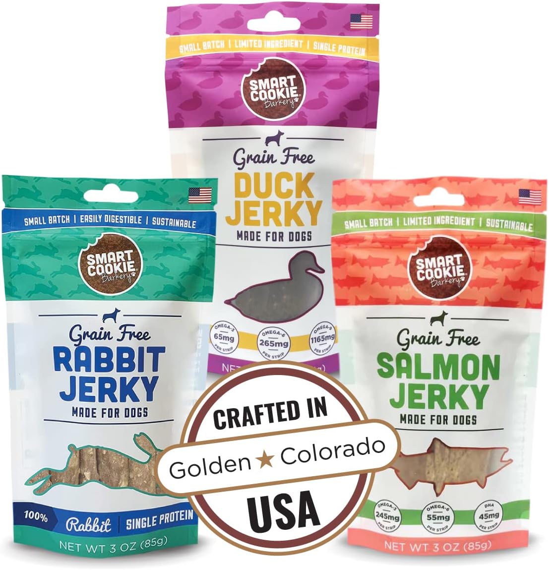 Smart Cookie Jerky Dog Treats Variety Pack for Picky Eaters