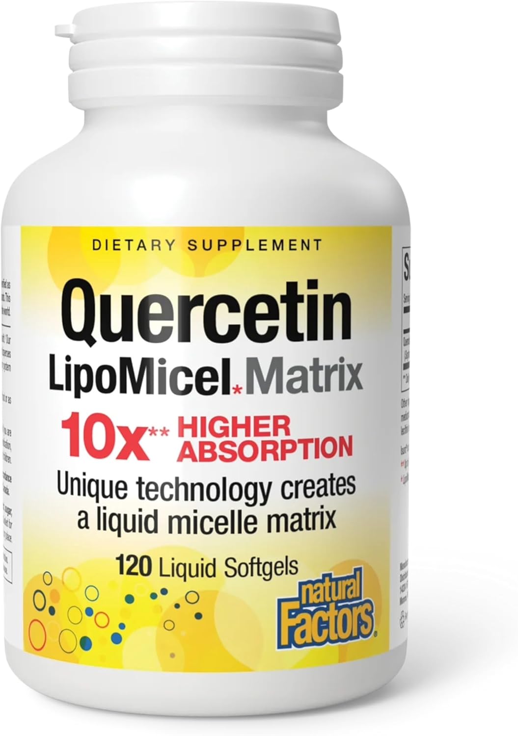 Natural Factors Quercetin LipoMicel Matrix for Superior Health