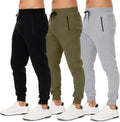 Sweatpants for Men 3 Pack Joggers - Comfortable, Durable Daily Wear