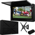 Outdoor TV Enclosure Solid Wood Hard Cover - Weatherproof Protection
