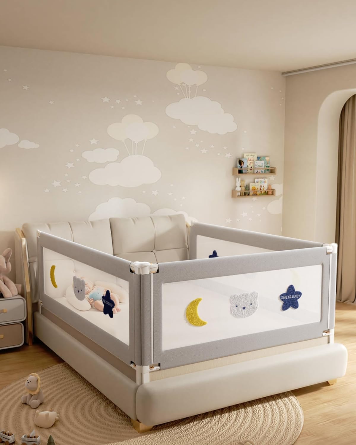 Toddler Bed Rail Guard for Kids - Safe and Adjustable Design