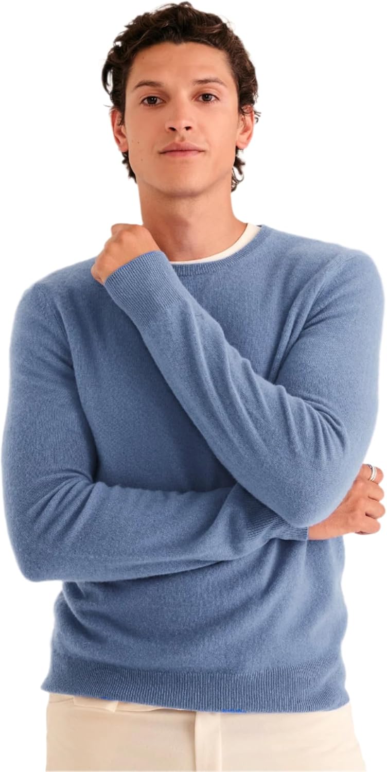 NAADAM Mens Cashmere Crewneck Sweater - Classic Wardrobe Staple