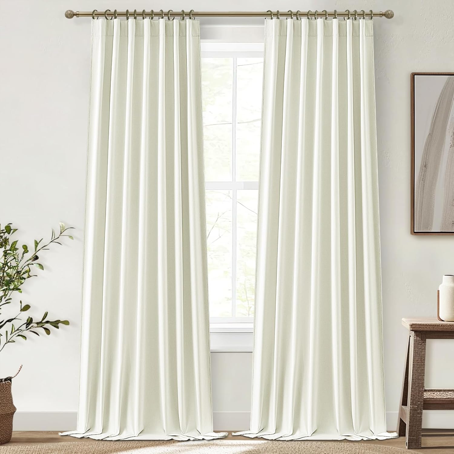 90 Inch Blackout Curtains for Bedroom and Living Room Decor