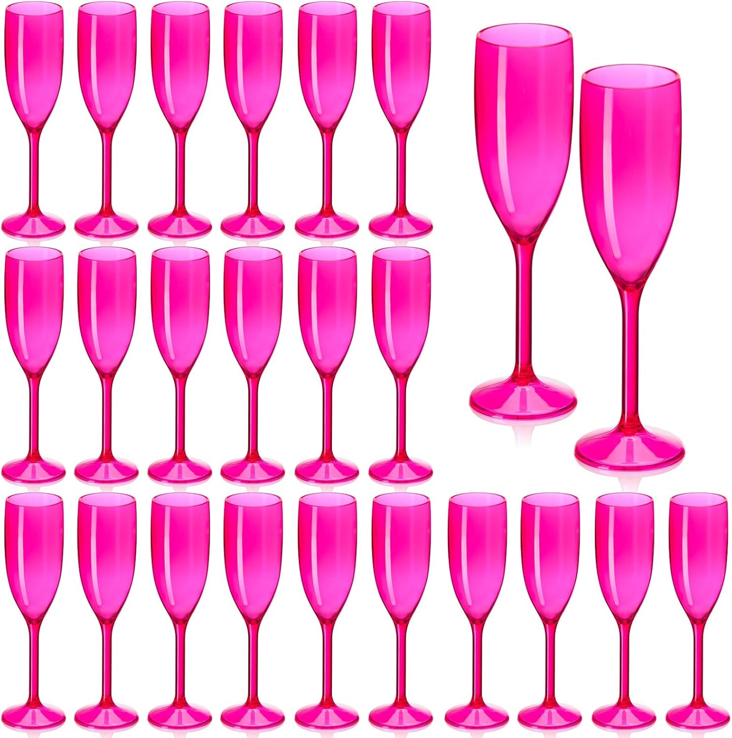 Acrylic Champagne Flute Goblets for Weddings and Parties