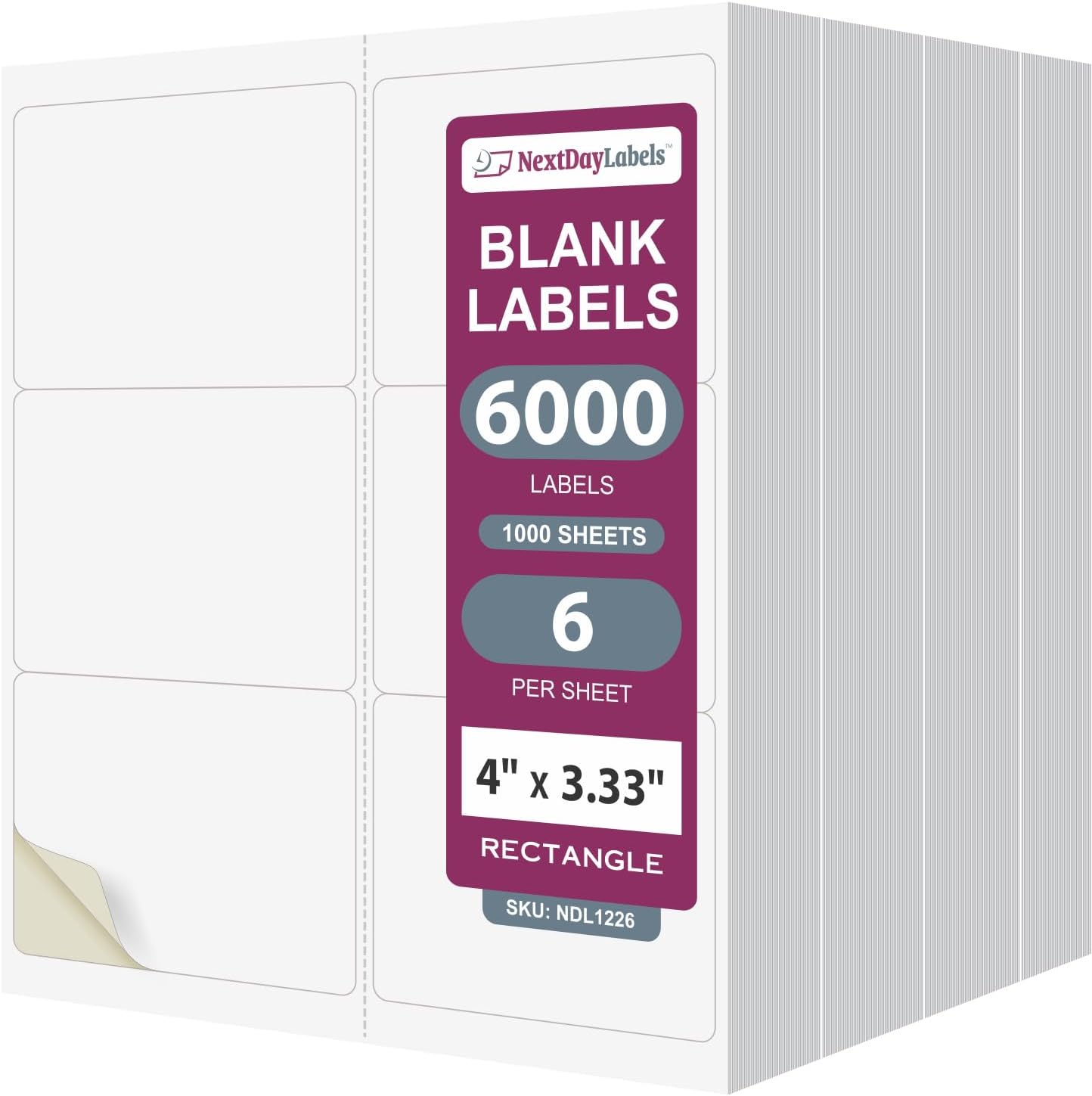 4in x 3-1/3in Rectangular Sticker Labels for All Your Needs