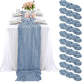 Dusty Blue Cheesecloth Table Runner 10FT - Pack of 10 for Weddings