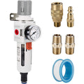 3/8ft NPT Compressed Air Filter Regulator Combo - Auto Drain, 5 Micron