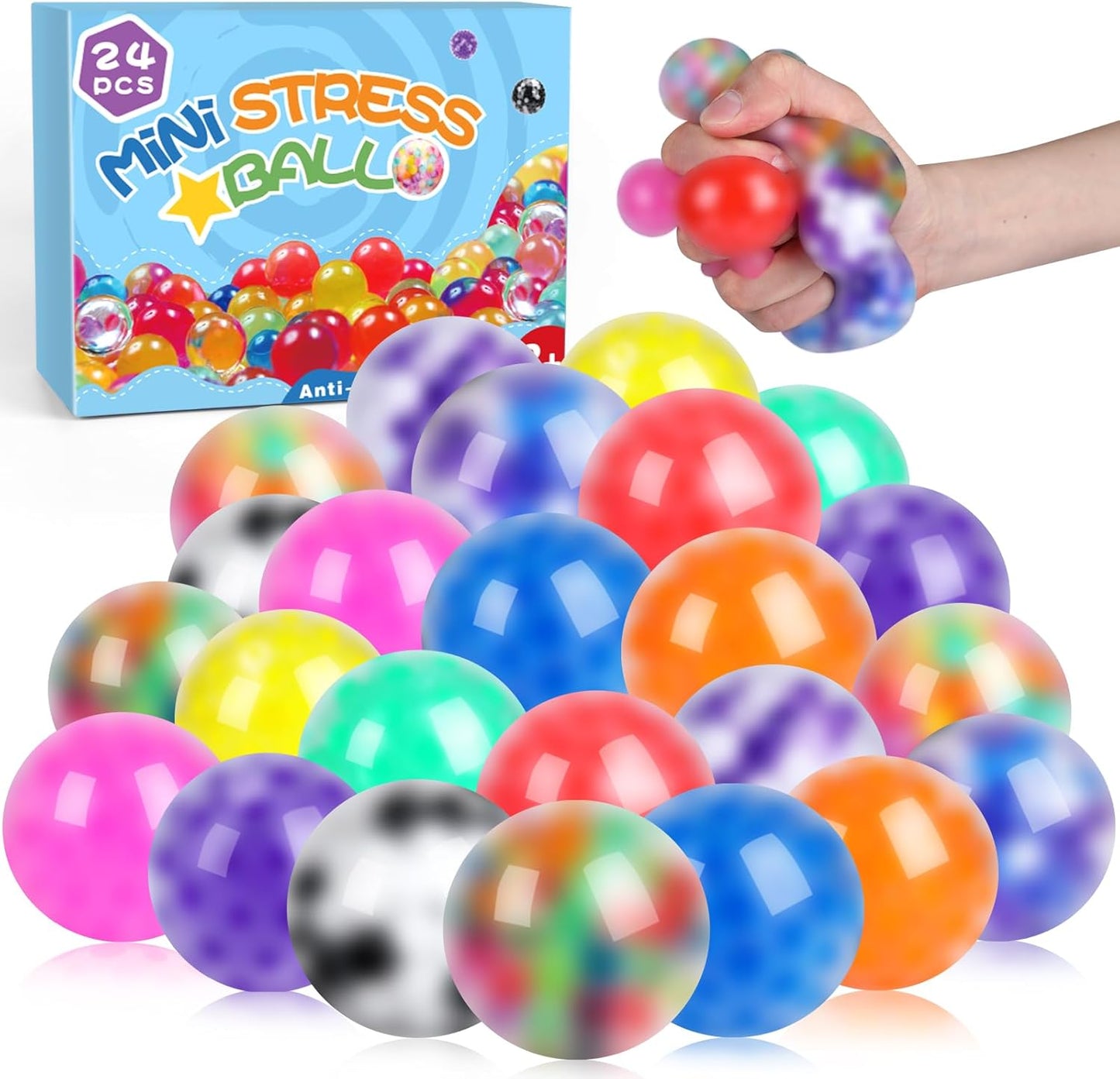 VESPRO 24Pack Squishy Stress Relief Balls