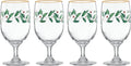 Lenox Holiday 4-Piece Iced Beverage Glass Set - Festive Gold-Rimmed