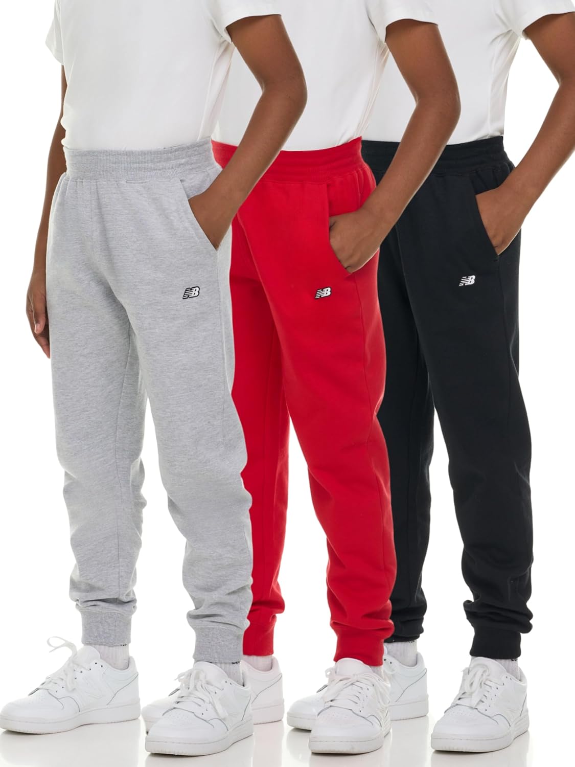 New Balance Boys Fleece Jogger 3 Pack for Active Kids