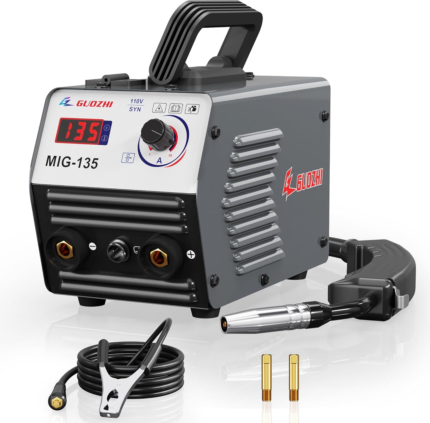 GZ GUOZHI MIG Welder 135A 110V Gasless Flux Core Machine