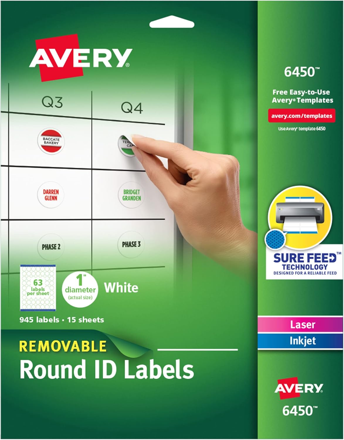 Avery Multiuse Removable Round Labels for Easy Labeling