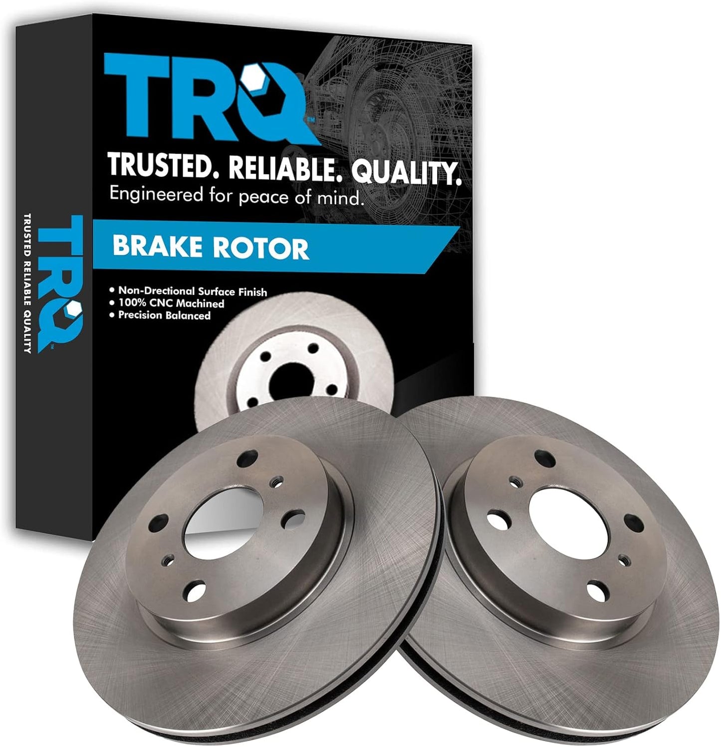 TRQ Front Brake Rotors Set for 2001-2005 Toyota Echo & MR2