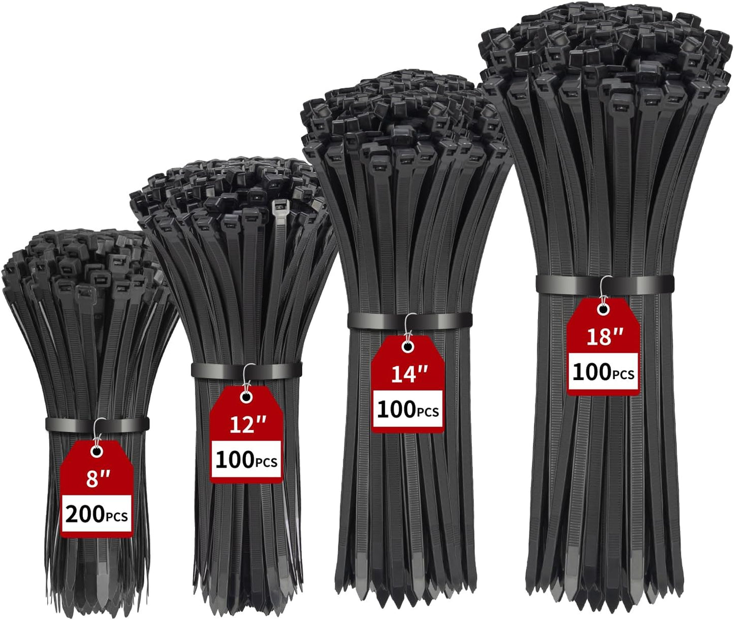 Heavy Duty Black Zip Ties 500 Pack for All Your Needs