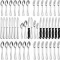 Silverware Set 48-Piece Flatware with Steak Knives - Durable Everyday