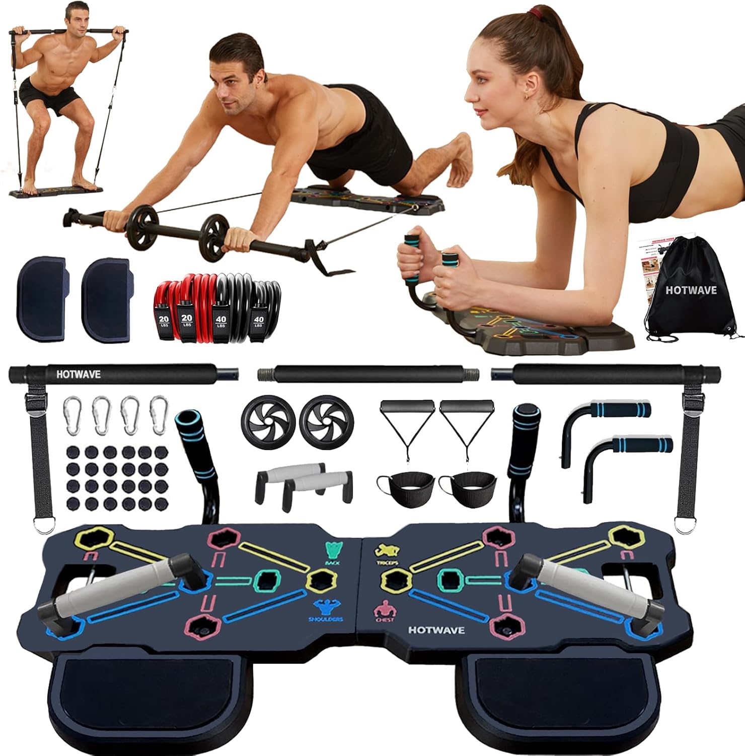HOTWAVE Portable Workout Set - Ultimate Home Fitness Solution!