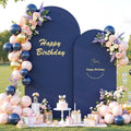 Navy Blue Arch Backdrop Covers Set of 2 - Stretchy Spandex Fit
