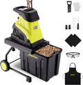 15-Amp Wood Chipper Shredder - High Efficiency Electric Mulcher
