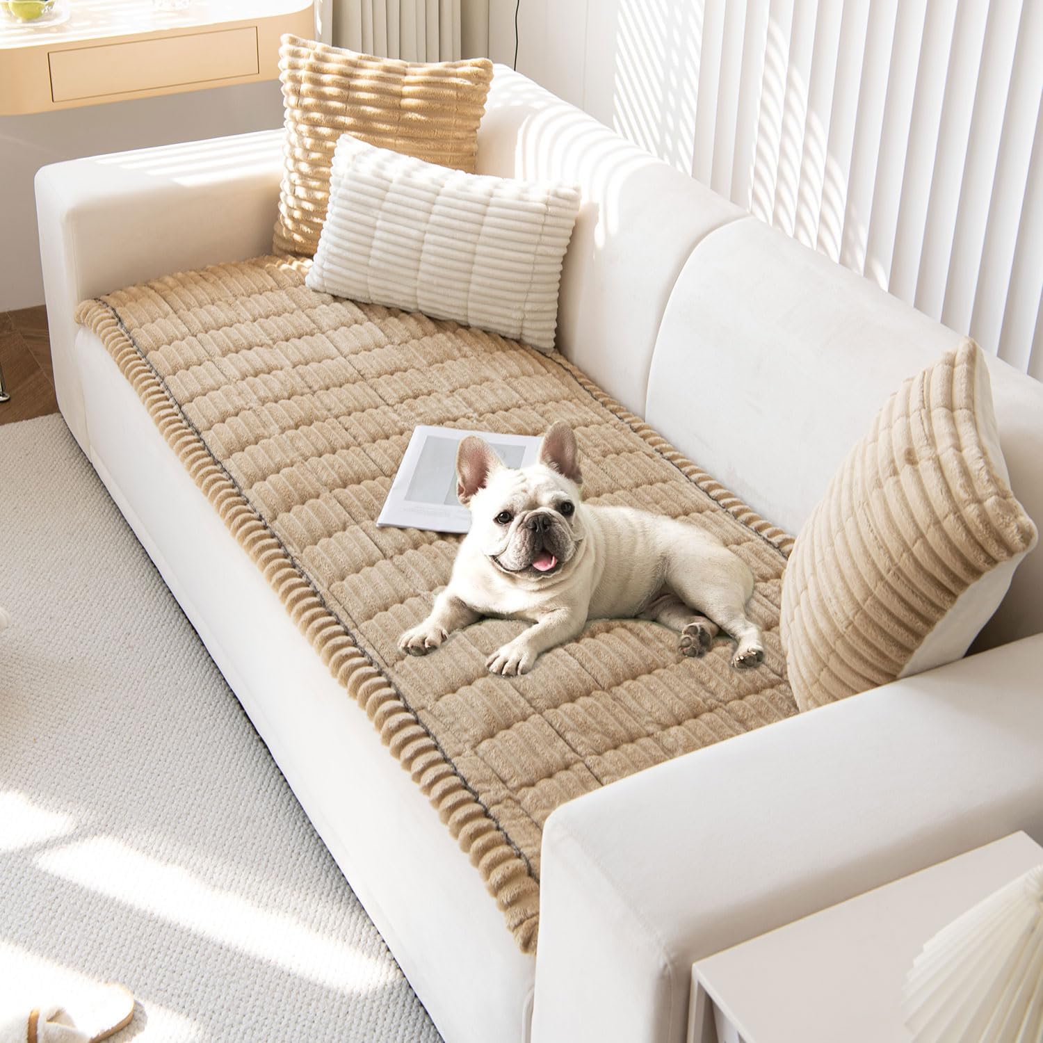 OTOB Sofa Covers for 3 Cushion Couch Washable and Pet Friendly