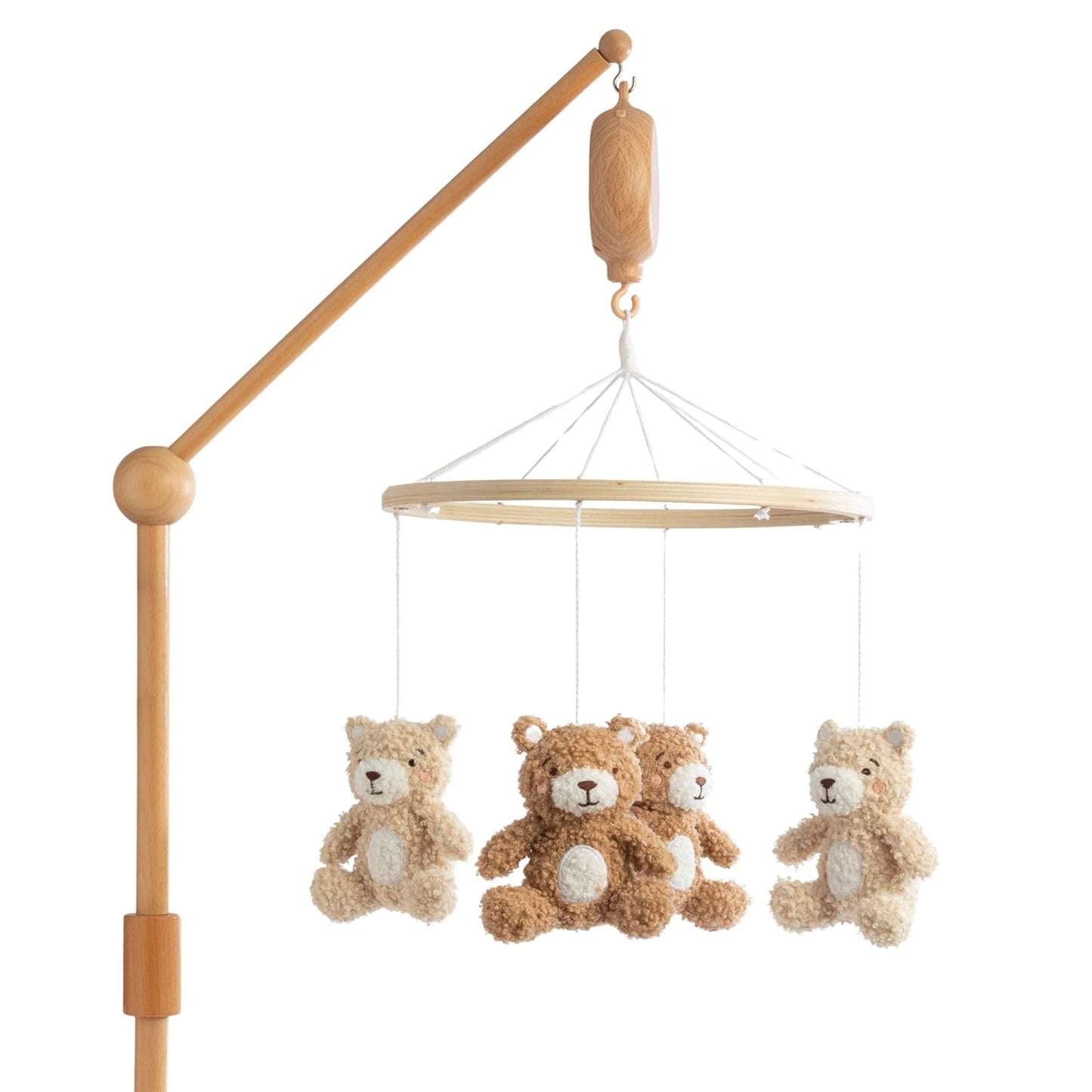 Living Textiles Baby Wooden Musical Mobile - Cuddly Bear Toy