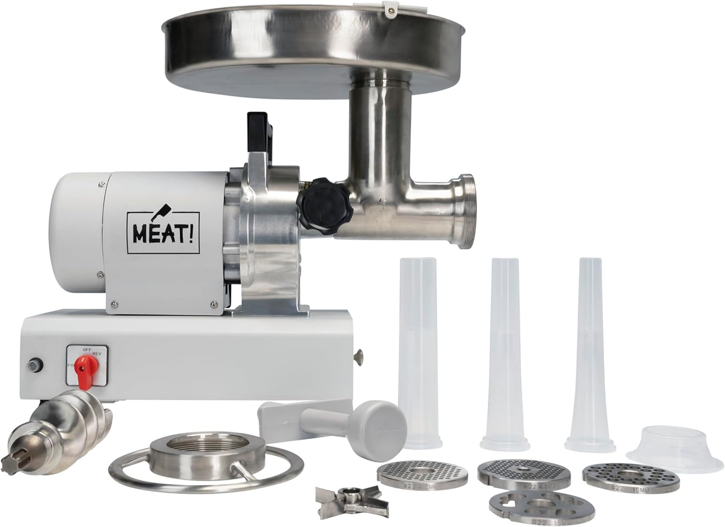 MEAT! 1 HP Dual Grinder for Efficient Meat Grinding and Sausage