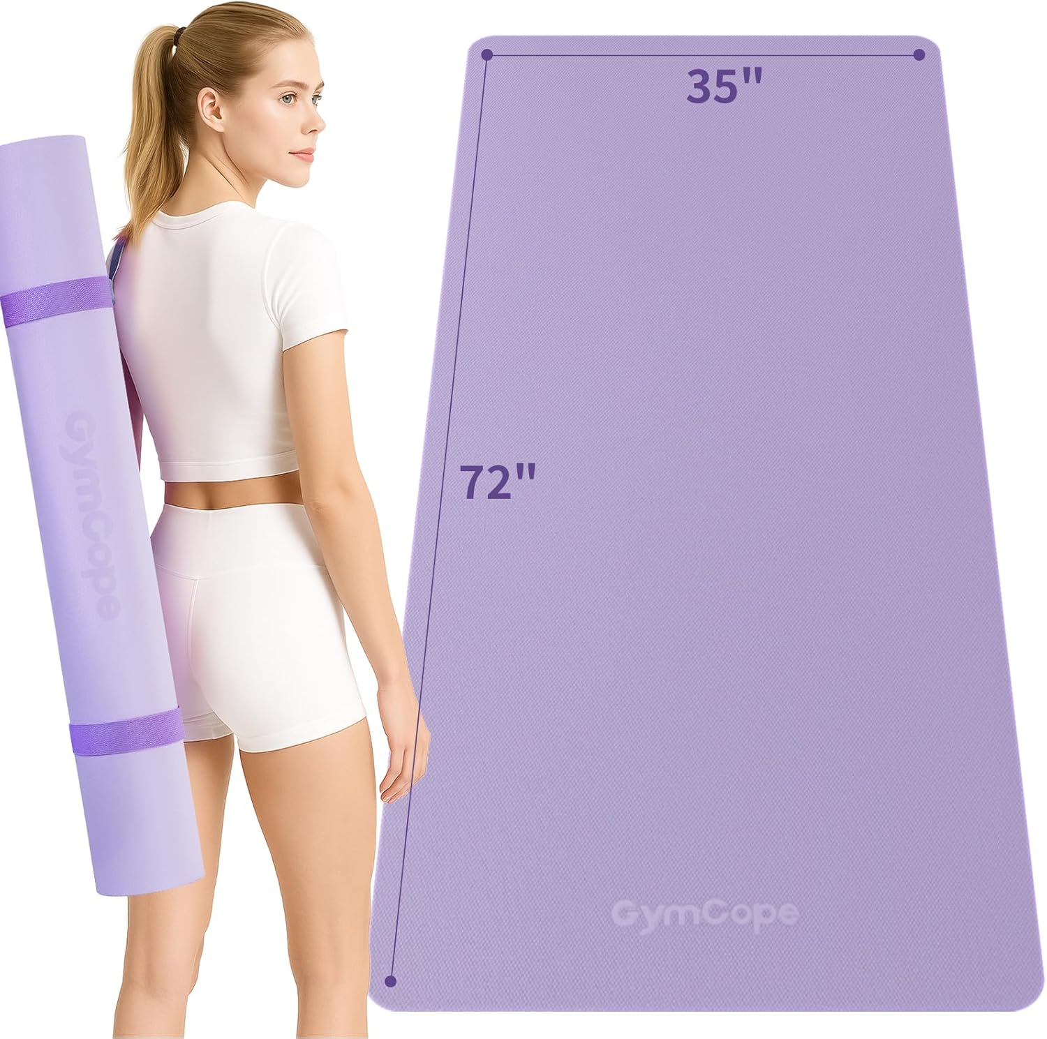 Extra Large Yoga Mat for Home Workouts - Non-Slip & Waterproof