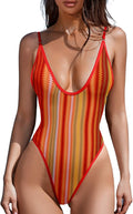 ESONLAR Women's Plunging V Neck One Piece Swimsuit (Style GLW9)