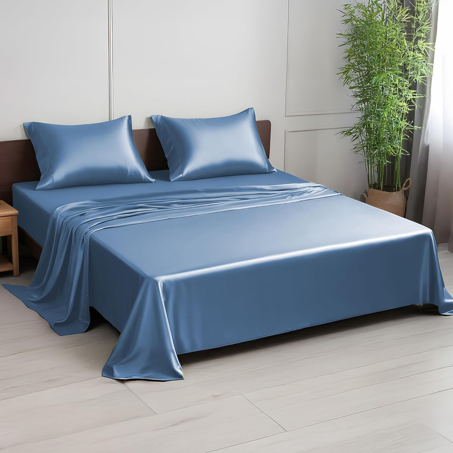 Premium Viscose Bamboo Twin Sheet Set - Soft & Cooling Bedding
