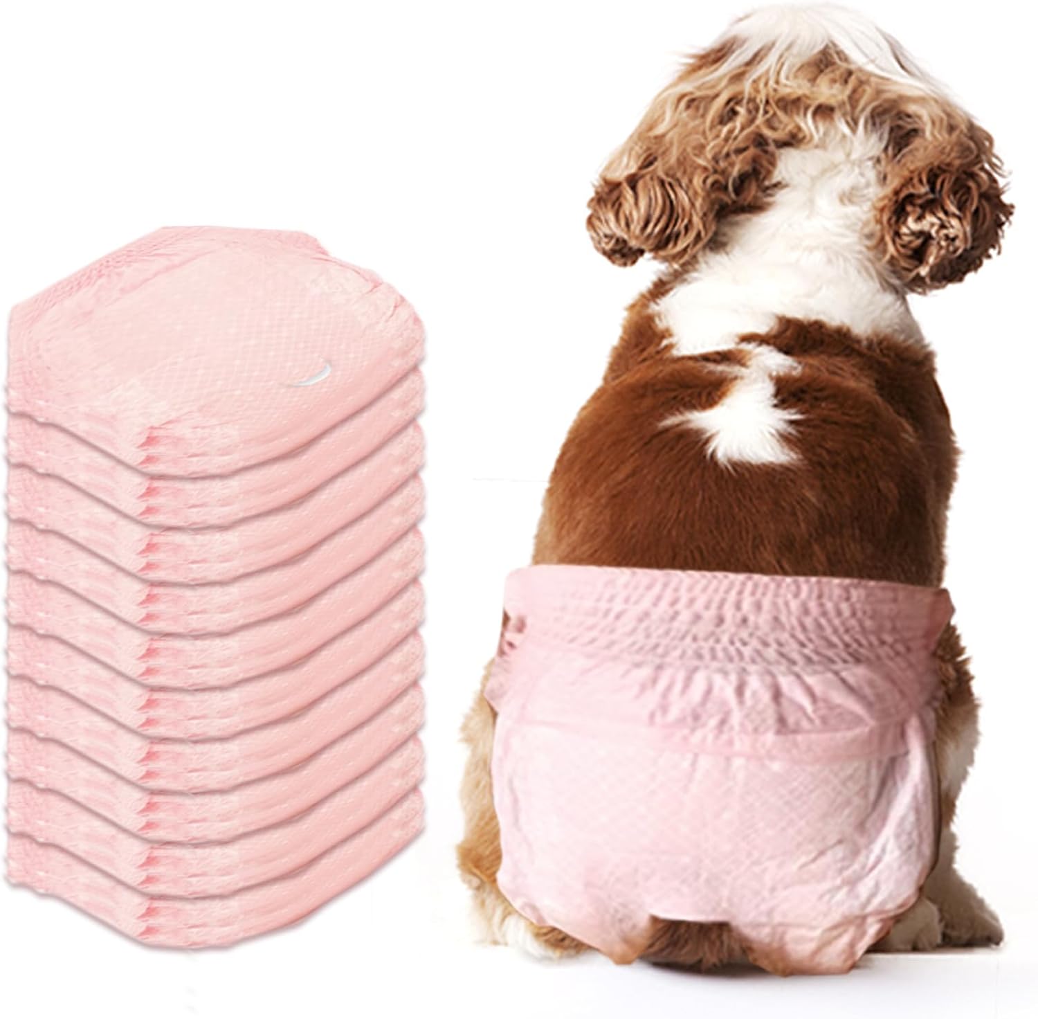 Xloey 10-Pack Female Dog Diapers - Leak-Proof & Stretchy Solution
