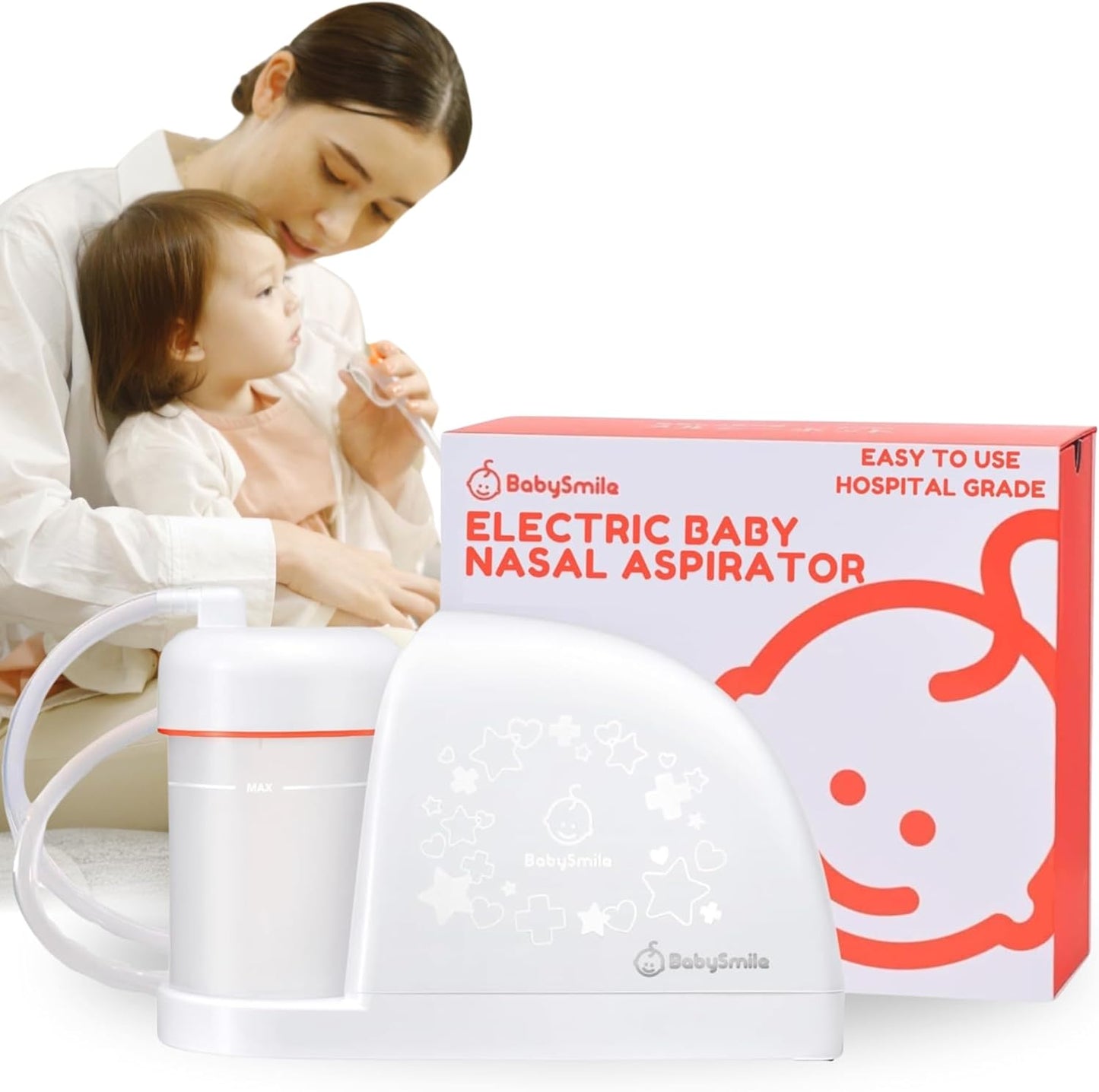 BabySmile Baby Nasal Aspirator with 3X Stronger Suction Power