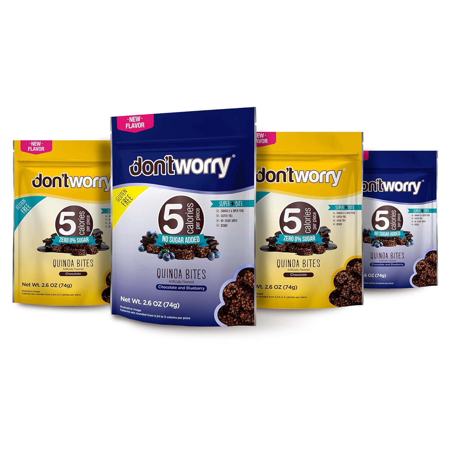 Don't Worry Chocolate and Blue Berry Quinoa Bites - Guilt Free Snack