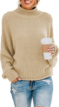 Dokotoo Womens Turtleneck Cable Knit Oversized Sweater - Cozy Warm