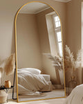 Full Length Mirror with Stand 81in x 41in Arched Full Body Mirror