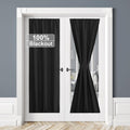 100% Blackout Door Curtain W 25 x L 72 - Lightweight Portable Privacy