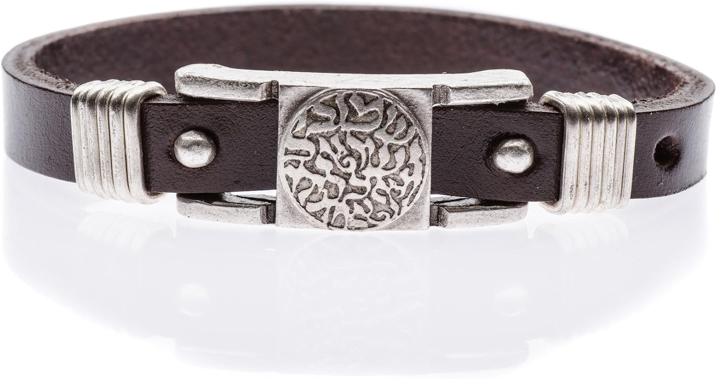 Handmade Adjustable Leather Religious Charm Bracelet for All