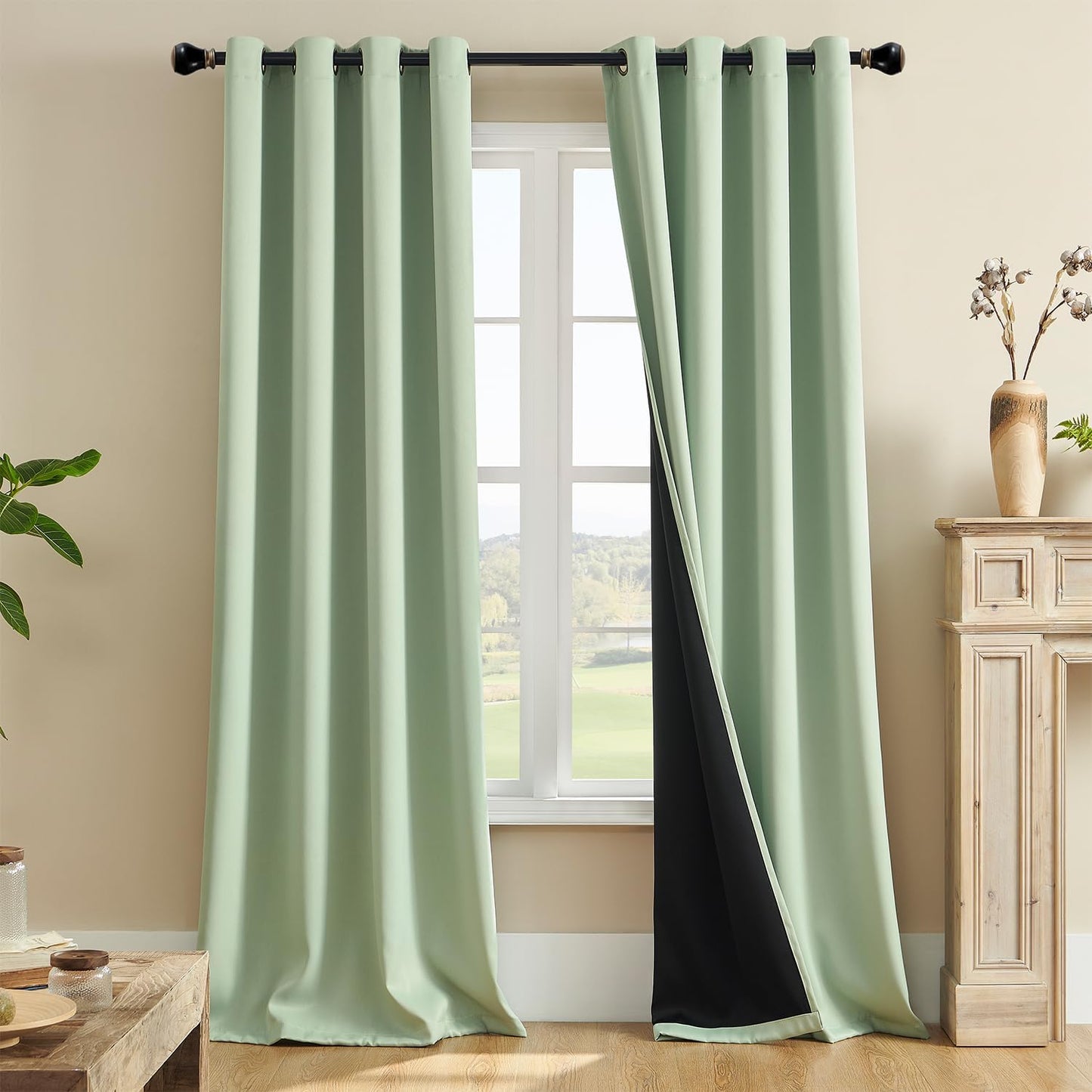 Rutterllow 100% Blackout Curtains for Complete Light Blocking