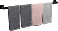 TocTen Bath Towel Rack Square Base Matte Black - Heavy Duty Wall Bar