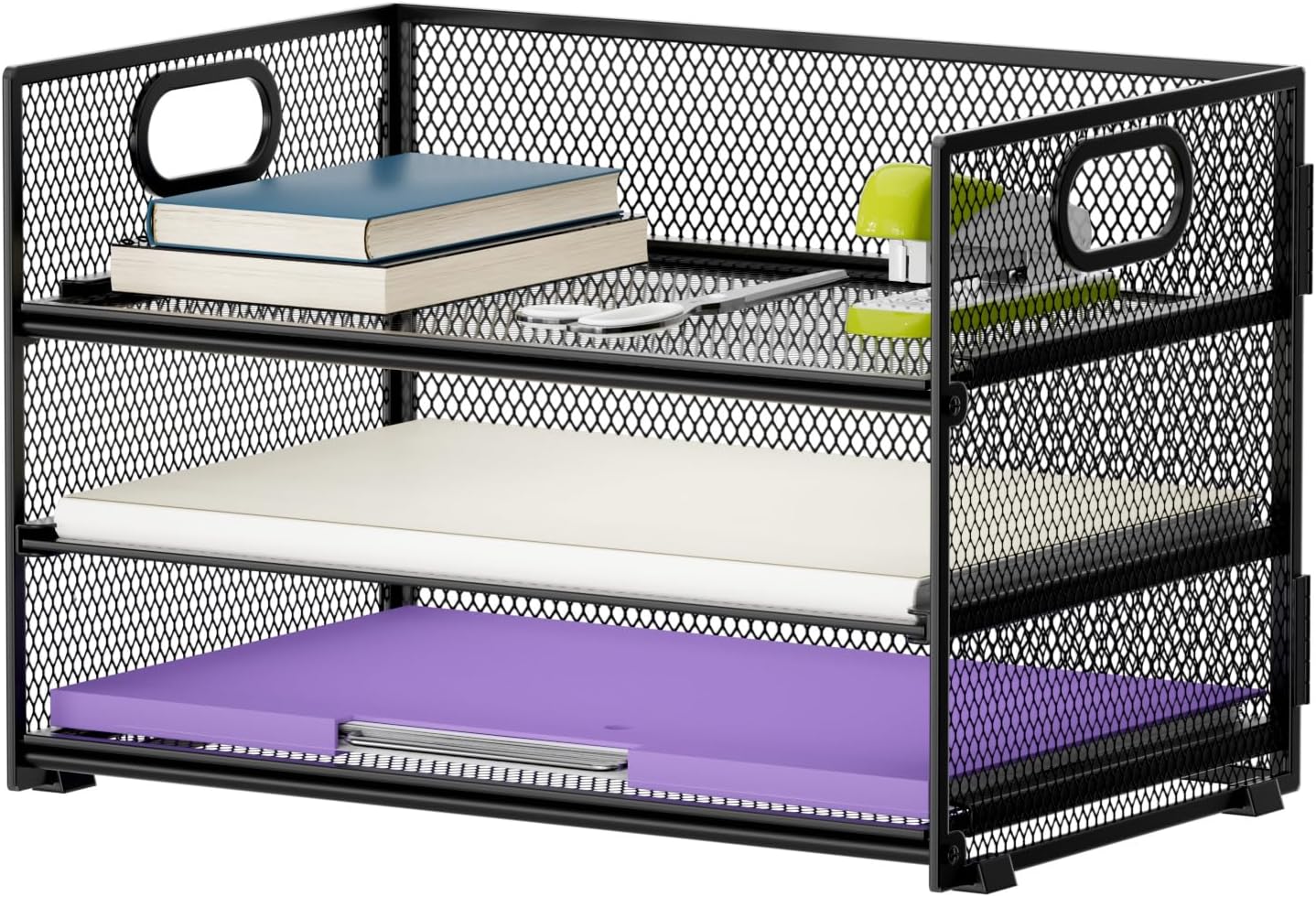 Marbrasse 3 Tier Desk Organizer - Efficient Paper Sorting