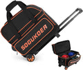 2 Bowling Ball Bag with Wheels Lightweight Double Ball Trolley - Large