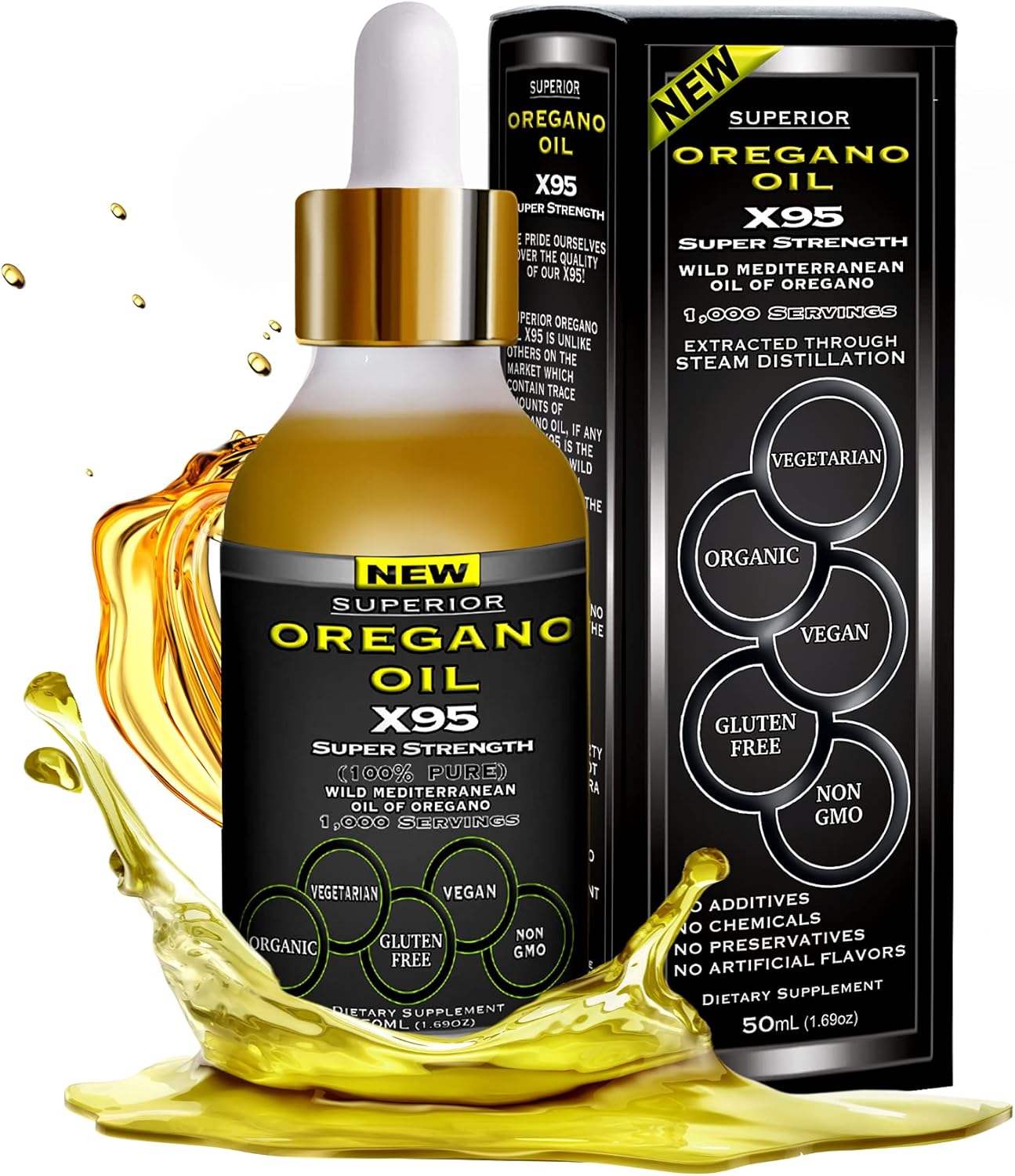12-Month Supply Pure Oregano Oil - Food Grade Elixir