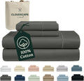 Cloud Scape Linen 100% Egyptian Cotton California King Sheet Set