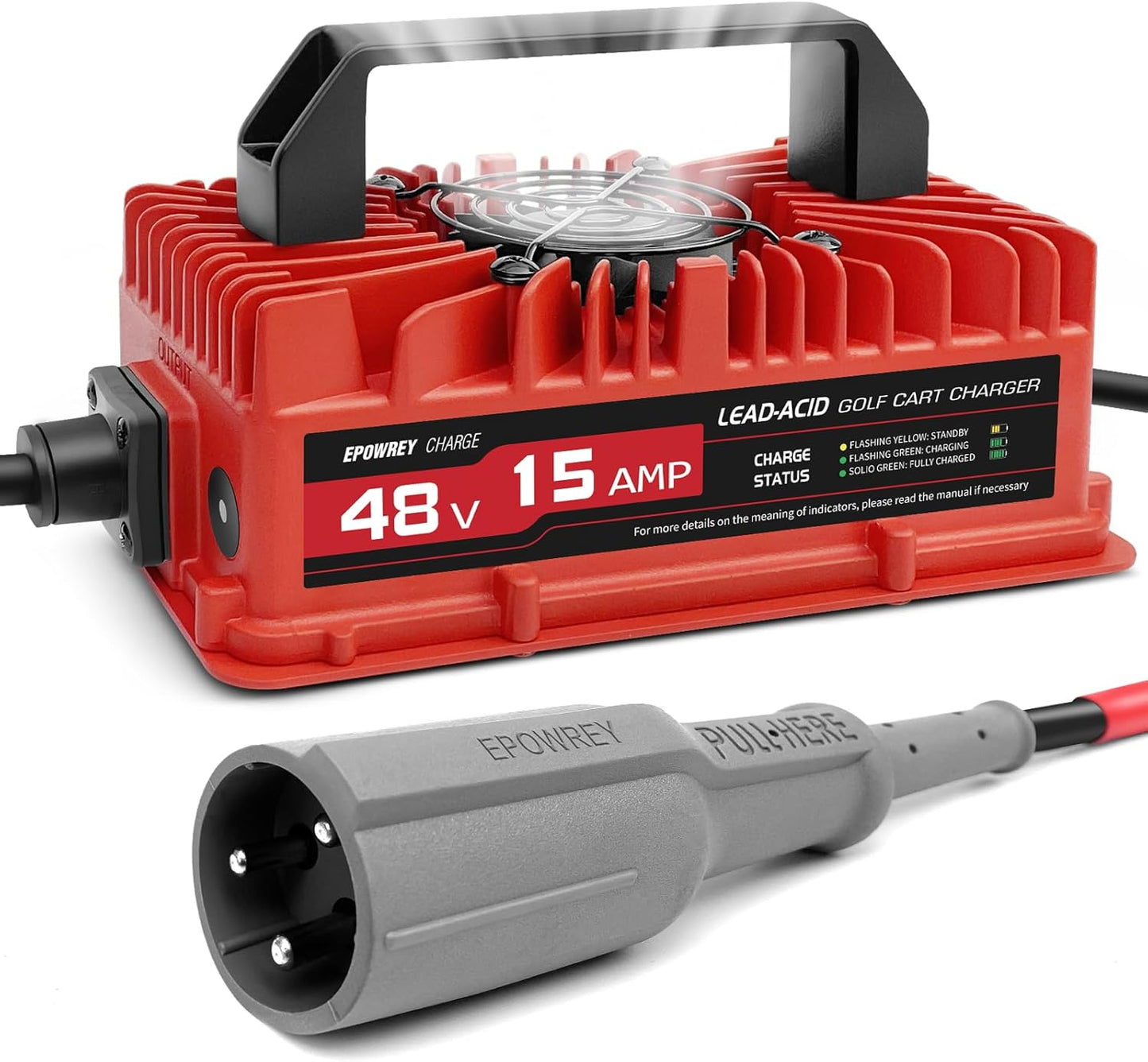 15 AMP 48 Volt Golf Cart Battery Charger for Club Car Use