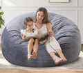 EDUJIN 6 ft Giant Bean Bag Chair: Ultra Soft Comfort
