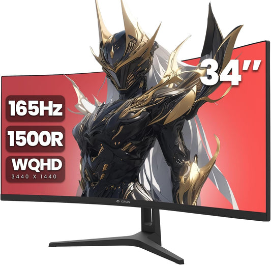 Immerse in Crystal Clarity: CRUA 34 Curved WQHD Monitor